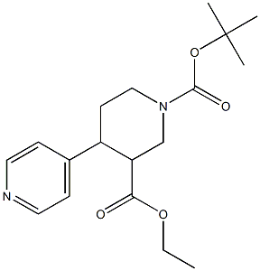 3,4,5,6-Tetrahydro-2H-[4,4']bipyridinyl-1,3-dicarboxylic acid 1-tert-butyl ester 3-ethyl ester Structure
