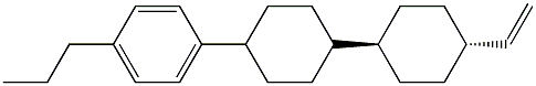 1-propyl-4-(trans-4-(trans-4-vinylcyclohexyl)cyclohexyl)benzene Structure