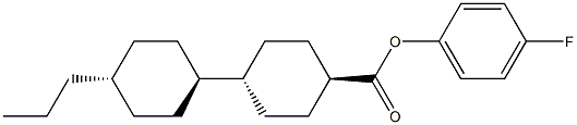 4-fluorophenyl trans-4-(trans-4-propylcyclohexyl)cyclohexanecarboxylate Structure