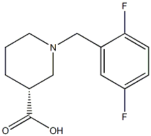 (3R)-1-(2,5-difluorobenzyl)piperidine-3-carboxylic acid 구조식 이미지