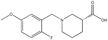 (3R)-1-(2-fluoro-5-methoxybenzyl)piperidine-3-carboxylic acid Structure
