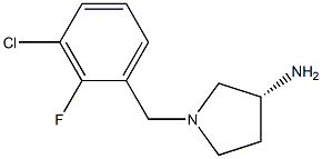 (3R)-1-(3-chloro-2-fluorobenzyl)pyrrolidin-3-amine 구조식 이미지