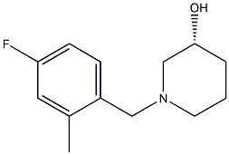 (3R)-1-(4-fluoro-2-methylbenzyl)piperidin-3-ol 구조식 이미지
