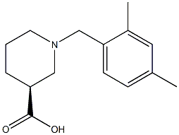 (3S)-1-(2,4-dimethylbenzyl)piperidine-3-carboxylic acid Structure