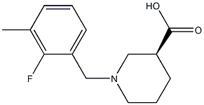 (3S)-1-(2-fluoro-3-methylbenzyl)piperidine-3-carboxylic acid 구조식 이미지