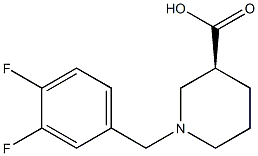 (3S)-1-(3,4-difluorobenzyl)piperidine-3-carboxylic acid 구조식 이미지