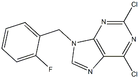 2,6-dichloro-9-(2-fluorobenzyl)-9H-purine Structure