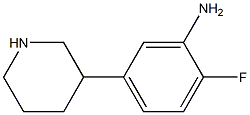 2-fluoro-5-piperidin-3-ylaniline 구조식 이미지