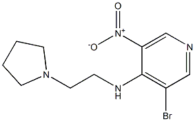 3-bromo-5-nitro-N-(2-pyrrolidin-1-ylethyl)pyridin-4-amine 구조식 이미지