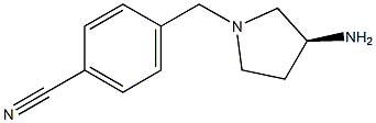 4-{[(3S)-3-aminopyrrolidin-1-yl]methyl}benzonitrile Structure