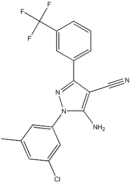 5-amino-1-(3-chloro-5-methylphenyl)-3-[3-(trifluoromethyl)phenyl]-1H-pyrazole-4-carbonitrile Structure