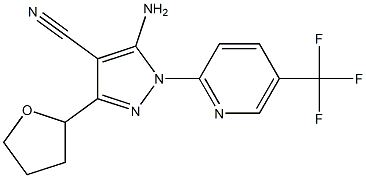 5-amino-3-(tetrahydrofuran-2-yl)-1-[5-(trifluoromethyl)pyridin-2-yl]-1H-pyrazole-4-carbonitrile 구조식 이미지