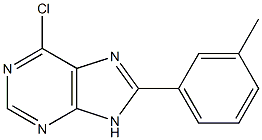 6-chloro-8-(3-methylphenyl)-9H-purine 구조식 이미지