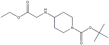 tert-butyl 4-[(2-ethoxy-2-oxoethyl)amino]piperidine-1-carboxylate Structure