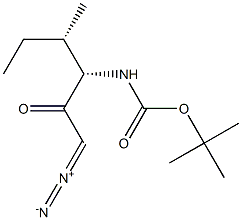 (3S,4S)-N-TERTIARY-BUTOXYCARBONYLISOLEUCINYL DIAZOMETHANE Structure