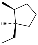 1,cis-2-dimethyl-1-ethylcyclopentane Structure