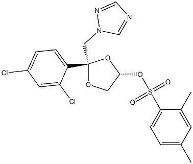 CIS-[2-(2,4-DICHLOROPHENYL)-2-(1H-1,2,4-TRIAZOLE-1-YL-METHYL)-1,3-DIOXOLANE-4-YL] METHYL-TOSYLATE. Structure