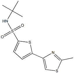 N2-(TERT-BUTYL)-5-(2-METHYL-1,3-THIAZOL-4-YL)THIOPHENE-2-SULFONAMIDE 구조식 이미지