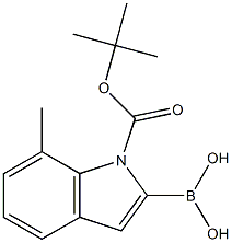 1-BOC-7-METHYL-INDOLE-2-BORONIC ACID 구조식 이미지