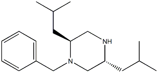 (2S,5R)-1-BENZYL-2-(2-METHYLPROPYL)-5-(2- METHYLPROPYL)PIPERAZINE Structure