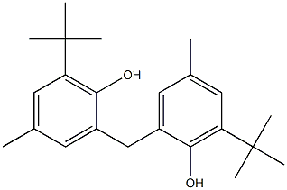 2,2'-methylenebis(6-tert-butyl-4-cresol) 구조식 이미지