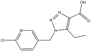 1-(6-Chloro-pyridin-3-ylmethyl)-5-ethyl-1H-[1,	2,	3]triazole-4-carboxylic	acid 구조식 이미지