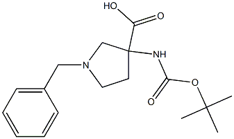 1-Benzyl-3-Boc-amino-3-pyrrolidine-carboxylic Acid 구조식 이미지