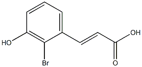 2-BROMO-3-HYDROXYCINNAMIC ACID 구조식 이미지