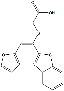 {[1-(1,3-BENZOTHIAZOL-2-YL)-2-(2-FURYL)VINYL]THIO}ACETIC ACID Structure