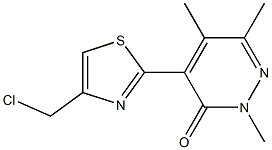 4-[4-(CHLOROMETHYL)-1,3-THIAZOL-2-YL]-2,5,6-TRIMETHYLPYRIDAZIN-3(2H)-ONE Structure