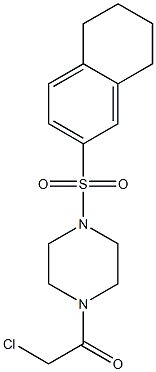 1-(CHLOROACETYL)-4-(5,6,7,8-TETRAHYDRONAPHTHALEN-2-YLSULFONYL)PIPERAZINE Structure