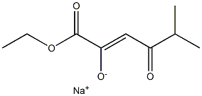 SODIUM 1-ETHOXY-5-METHYL-1,4-DIOXOHEX-2-EN-2-OLATE 구조식 이미지