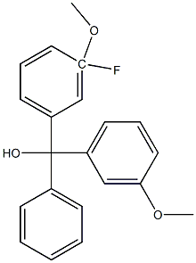 3,3''-DIMETHOXY-3''-FLUOROTRITYL ALCOHOL 95% Structure