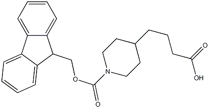 4-(1-FMOC-PIPERIDINE-4-YL)-BUTANOIC ACID 구조식 이미지