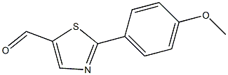 2-(4-METHOXYPHENYL)THIAZOLE-5-CARBALDEHYDE, 95+% 구조식 이미지