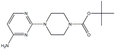 4-(4-AMINOPYRIMIDIN-2-YL)PIPERAZINE-1-CARBOXYLIC ACID TERT-BUTYL ESTER, 95+% 구조식 이미지