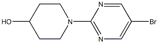 1-(5-BROMOPYRIMIDIN-2-YL)-4-PIPERIDINOL, 95+% Structure