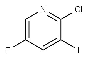 2-CHLORO-5-FLUORO-3-IODOPYRIDINE,98% Structure