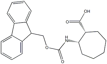 (1R:2S)-FMOC-2-AMINOCYCLO-HEPTANECARBOXYLIC ACID 구조식 이미지