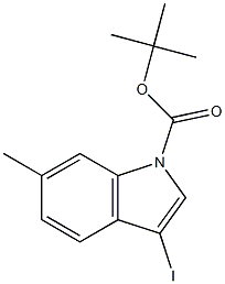 3-IODO-6-METHYLINDOLE-1-CARBOXYLIC ACID TERT-BUTYL ESTER, 95+% 구조식 이미지