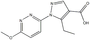 5-ETHYL-1-(6-METHOXYPYRIDAZIN-3-YL)-1H-PYRAZOLE-4-CARBOXYLIC ACID 구조식 이미지