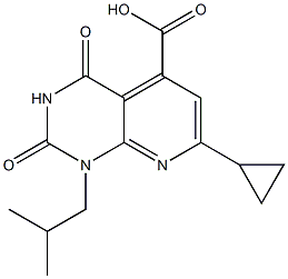 7-CYCLOPROPYL-1-ISOBUTYL-2,4-DIOXO-1,2,3,4-TETRAHYDROPYRIDO[2,3-D]PYRIMIDINE-5-CARBOXYLIC ACID 구조식 이미지