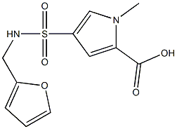 4-{[(2-FURYLMETHYL)AMINO]SULFONYL}-1-METHYL-1H-PYRROLE-2-CARBOXYLIC ACID 구조식 이미지