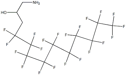 1-Amino-4,4,5,5,6,6,7,7,8,8,9,9,10,10,11,11,12,12,13,13,13-henicosafluoro-tridecan-2-ol 구조식 이미지