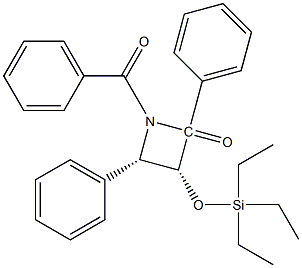 (3R,4S)-1-Benzoyl-3-[(Triethylsilyl)Oxy]-4-Phenyl-2-Phenyl-2-Azetidinone 구조식 이미지