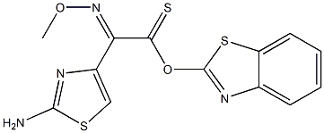 (BENZOTHIAZOL-2-YL)-2-METHOXYIMINO-2-(2-AMINOTHIAZOL-4-YL)THIOACETATE Structure