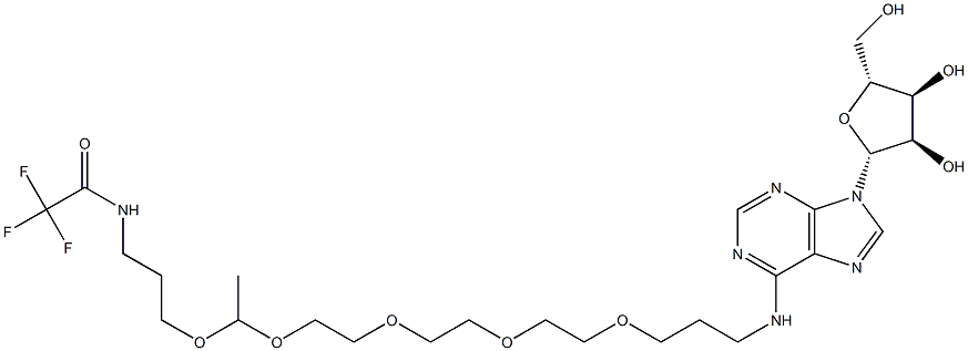 N6-{((((3-TRIFLUOROACETAMIDOPROPOXY(ETHOXY))ETHOXY)ETHOXY)ETHOXY)-PROPYL}ADENOSINE Structure