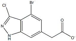 4-BROMO-3-CHLOROINDAZOLE-6-METHYL CARBOXYLATE 구조식 이미지