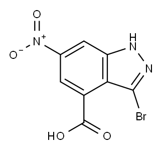 3-BROMO-6-NITROINDAZOLE-4-CARBOXYLIC ACID 구조식 이미지