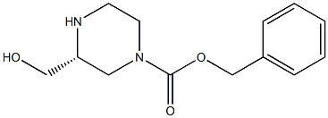 (R)-benzyl 3-(hydroxymethyl)piperazine-1-carboxylate 구조식 이미지